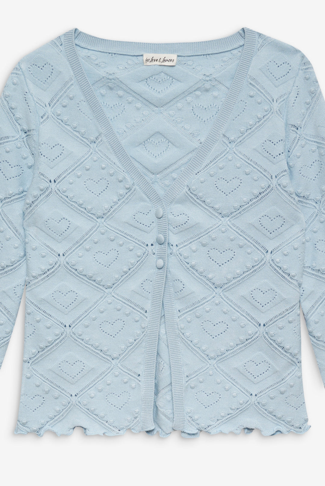 For Love and Lemons - Coco Knit Cardigan - Baby Blue