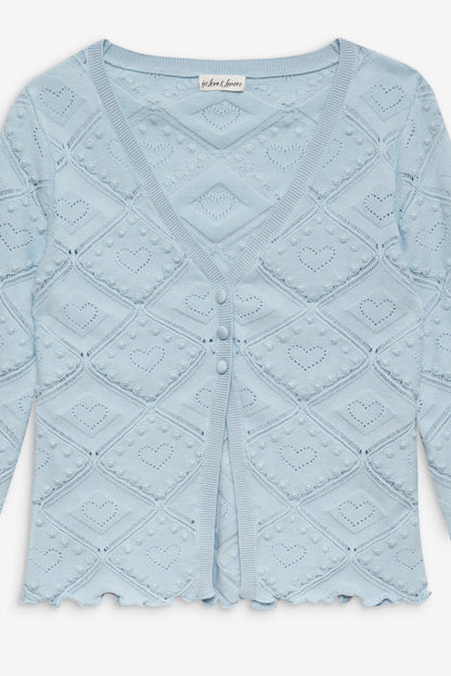 For Love and Lemons - Coco Knit Cardigan - Baby Blue