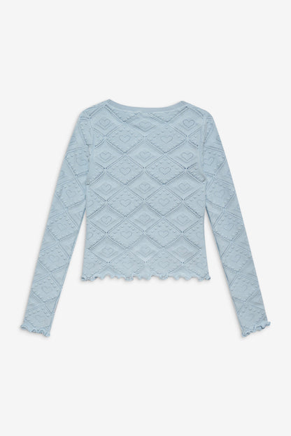 For Love and Lemons - Coco Knit Cardigan - Baby Blue
