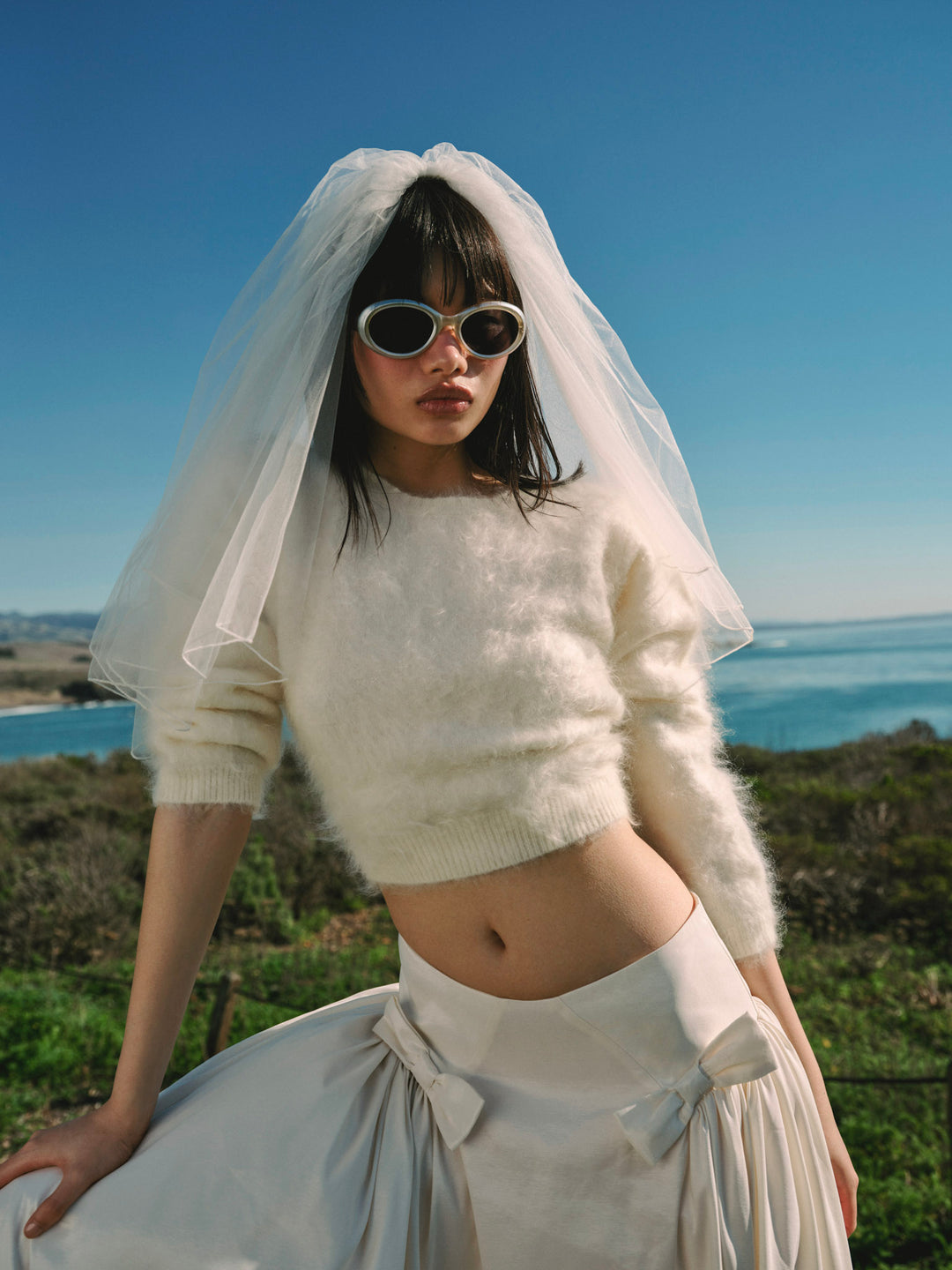 For Love and Lemons - Dove Sweater - White
