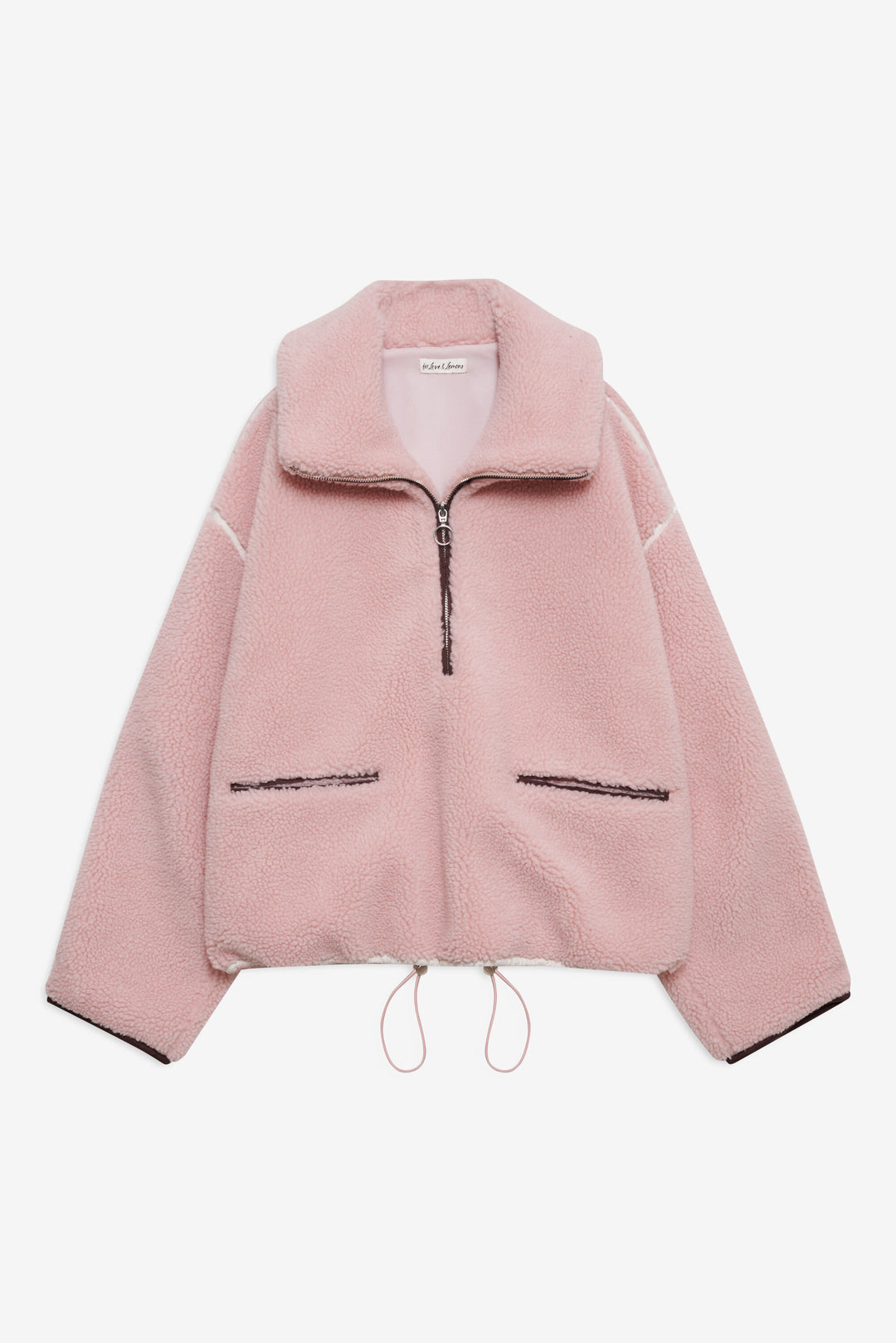 For Love and Lemons - Melody Pullover Sherpa Jacket - Pink
