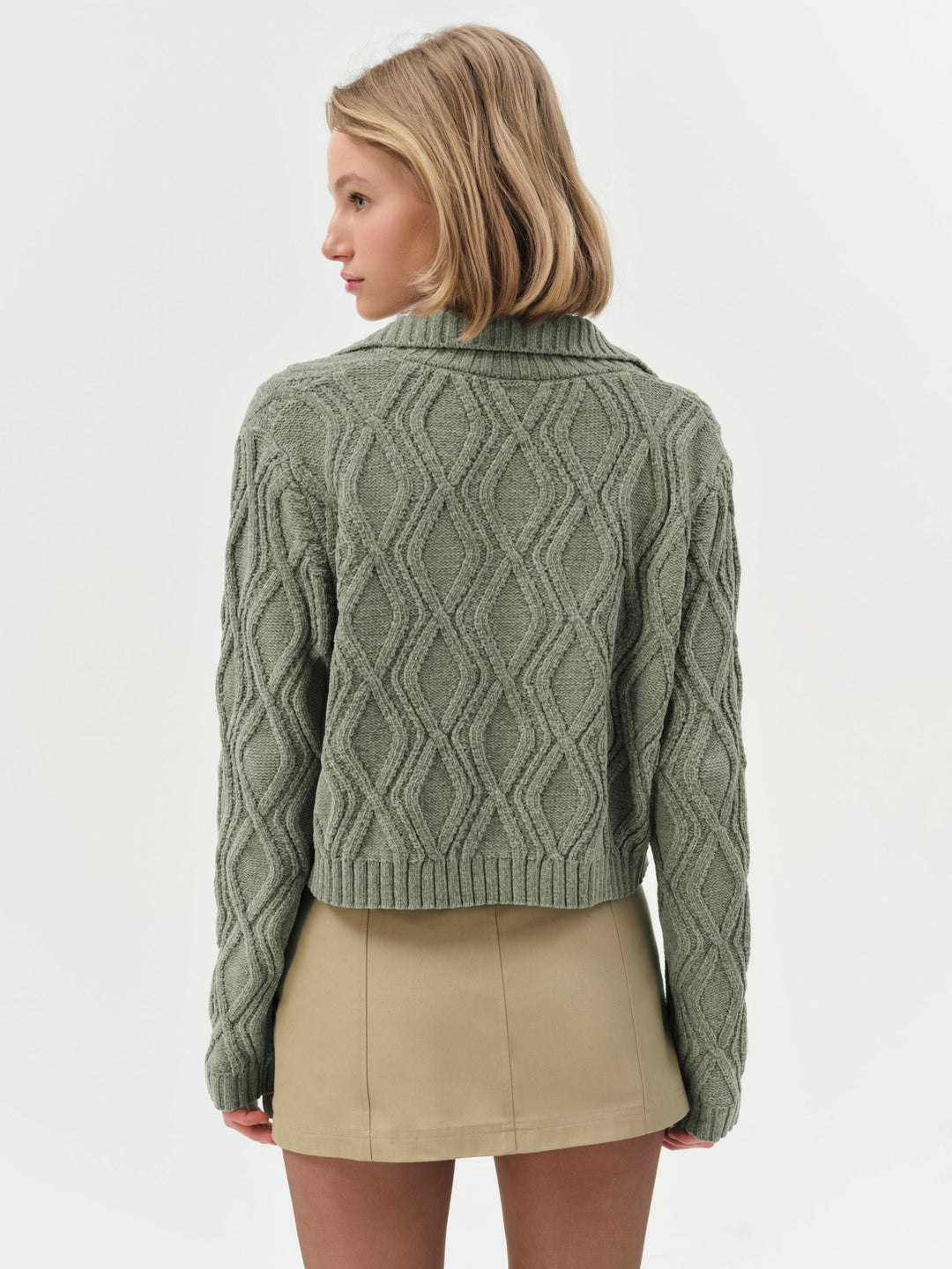 For Love and Lemons - Madison Chenille Polo - Green