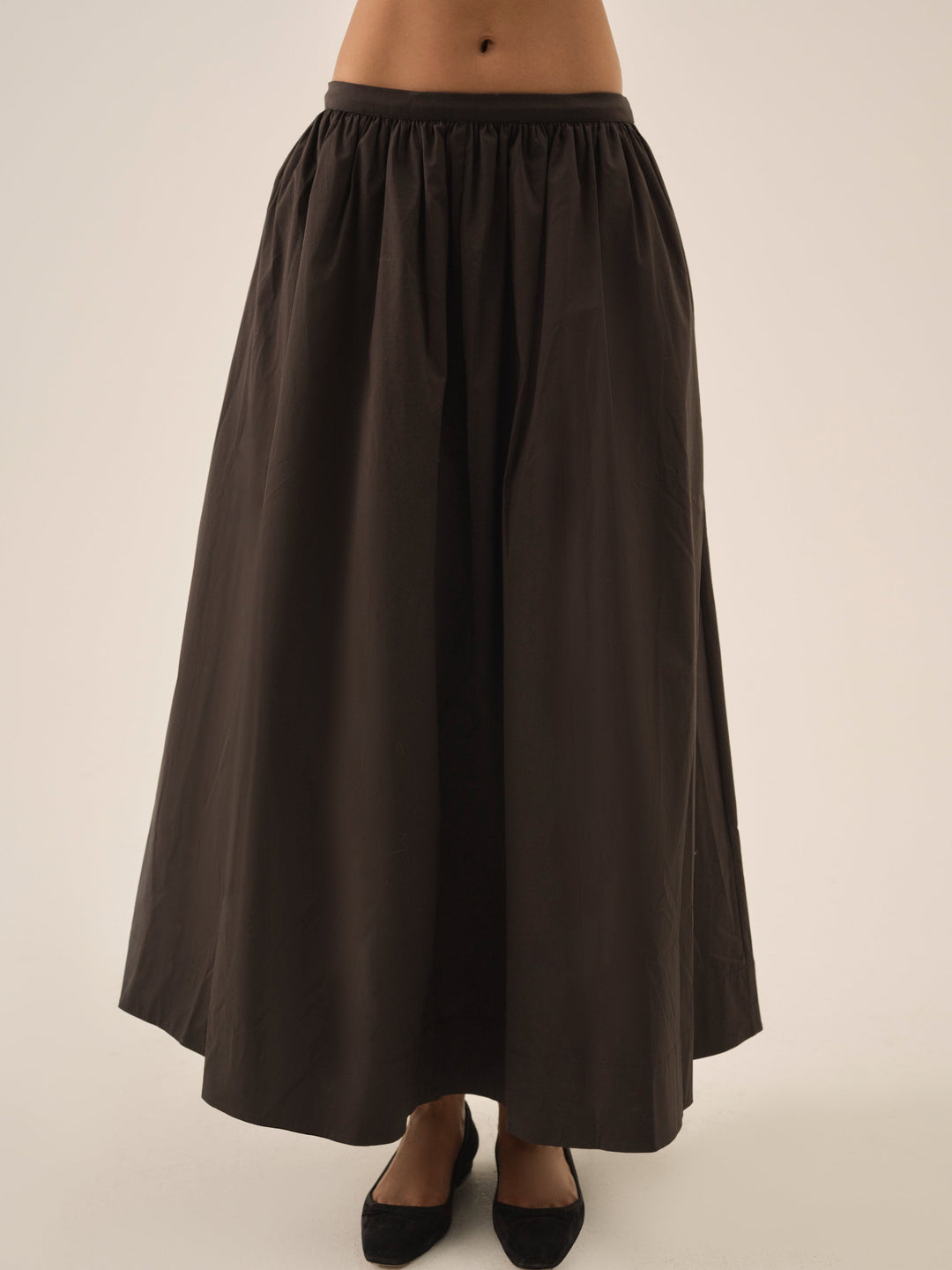 For Love and Lemons - Train Station Poplin Maxi Skirt - Black
