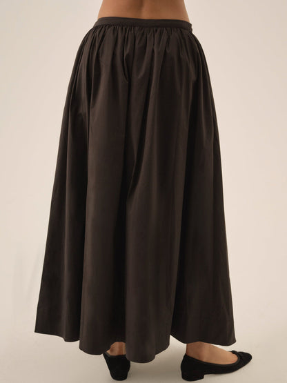 For Love and Lemons - Train Station Poplin Maxi Skirt - Black