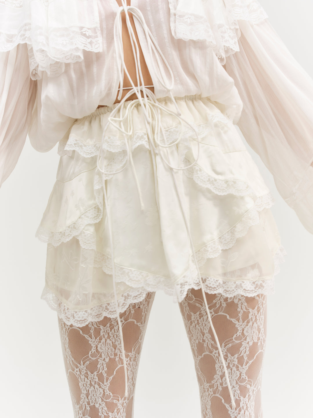 For Love and Lemons - Jeanne Jacquard Mini Skirt - Cream