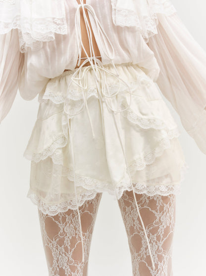 For Love and Lemons - Jeanne Jacquard Mini Skirt - Cream