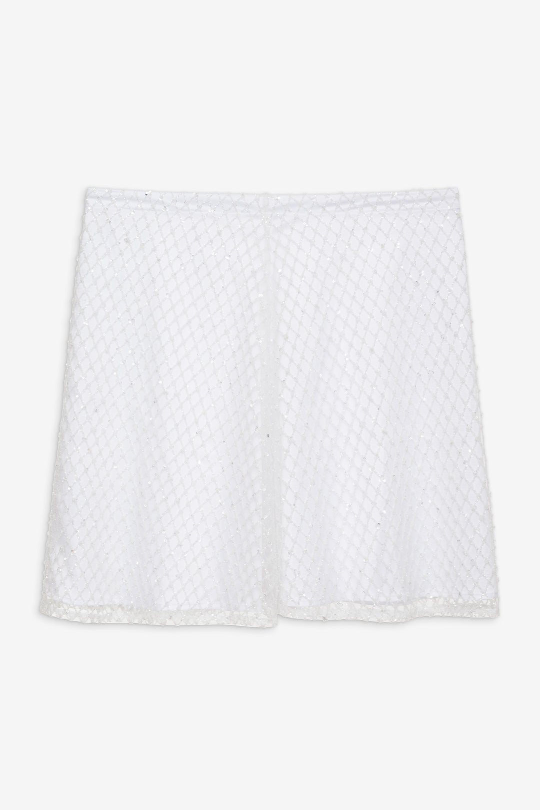 For Love and Lemons - Glitter Grid Mini Skirt - White