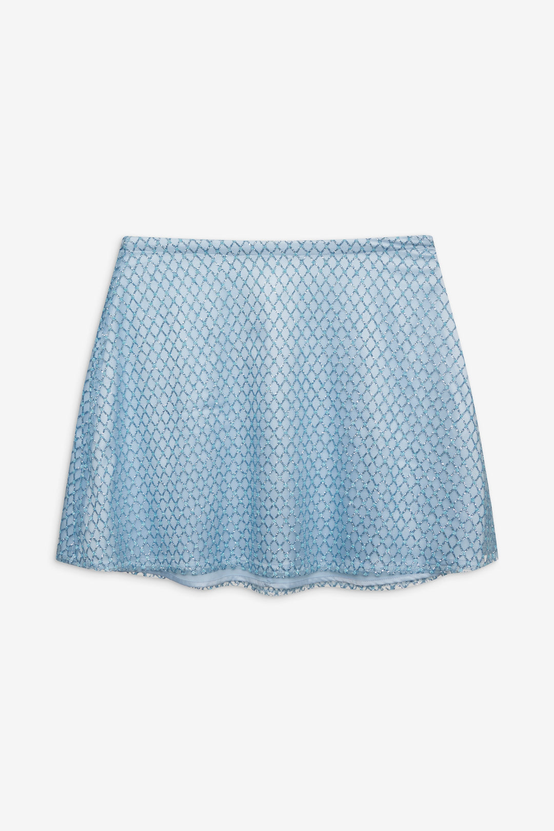 For Love and Lemons - Glitter Grid Mini Skirt - Blue
