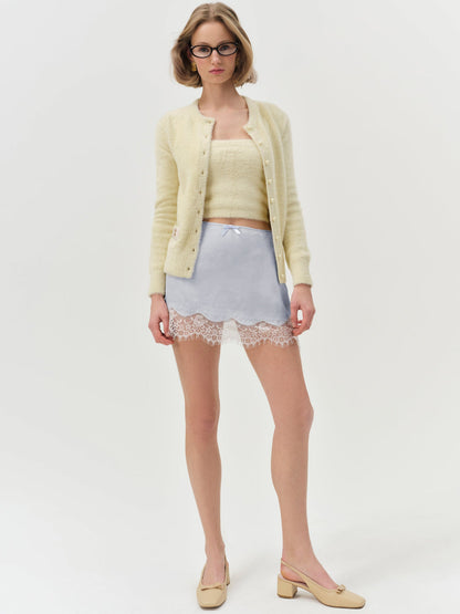 For Love and Lemons - Madalie Slip Skirt - Blue