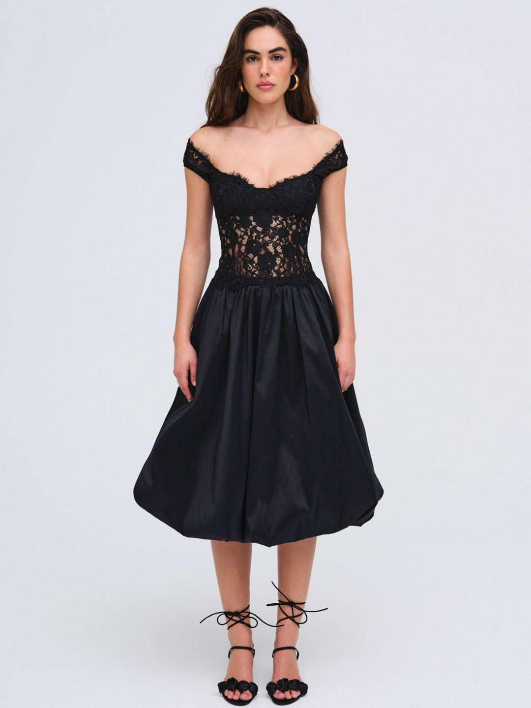 For Love and Lemons - Waverley Midi Skirt - Black