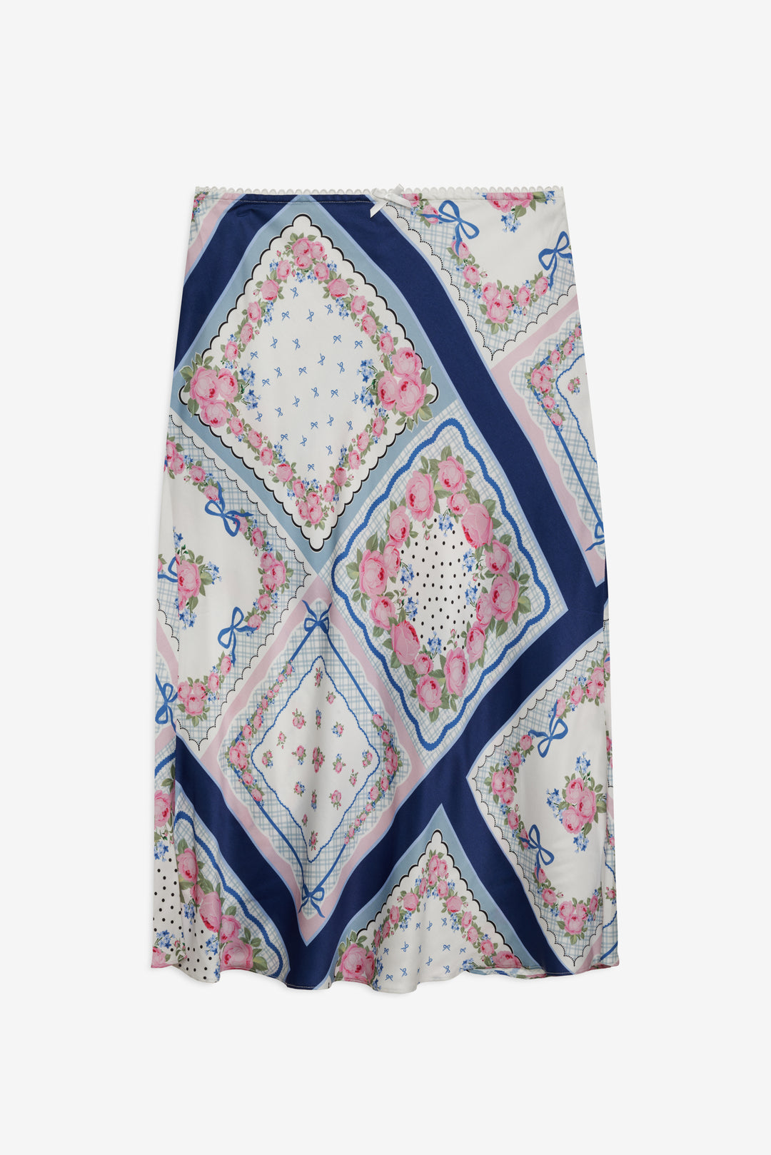 For Love and Lemons - Summer Scarf Midi Skirt - Blue