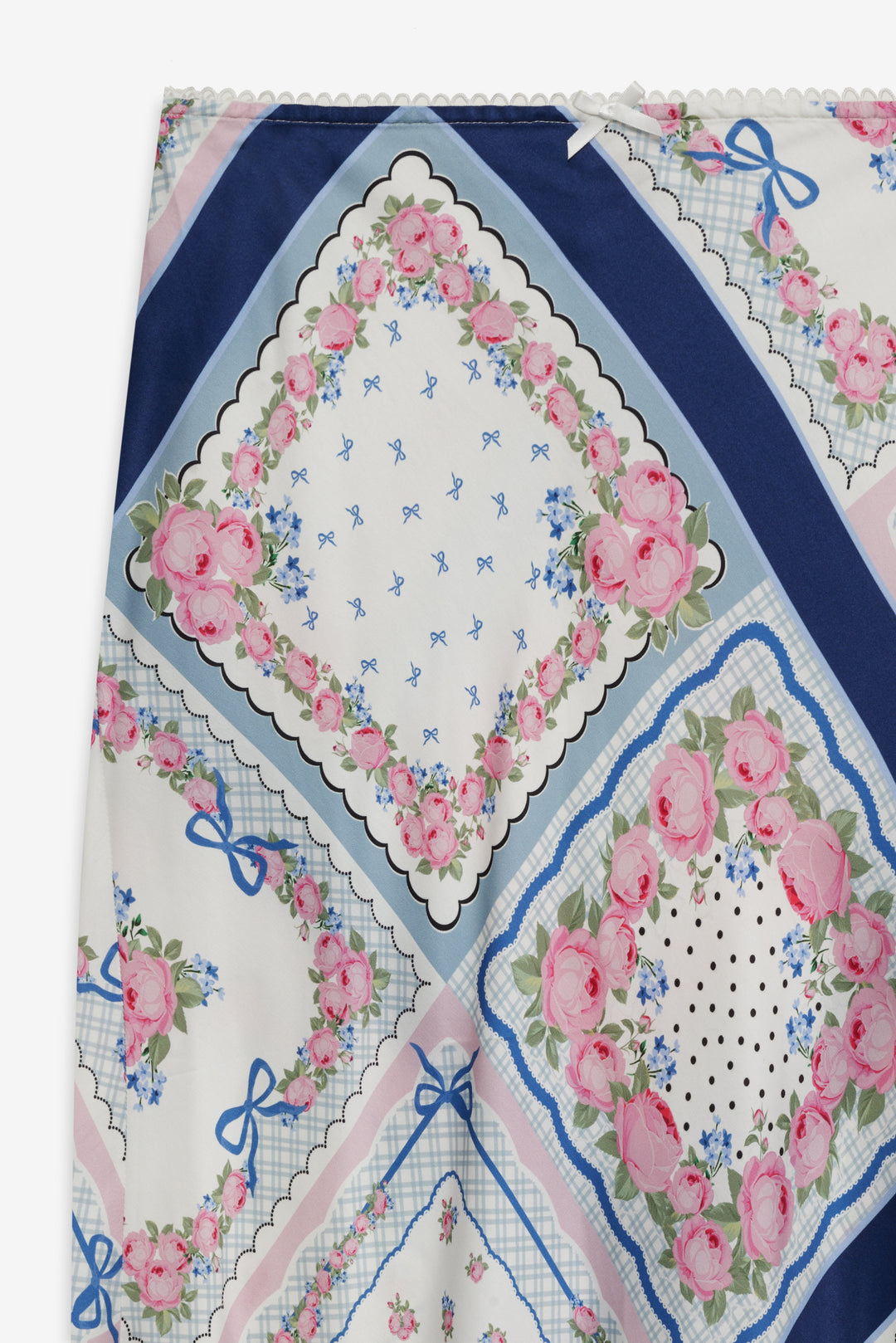 For Love and Lemons - Summer Scarf Midi Skirt - Blue