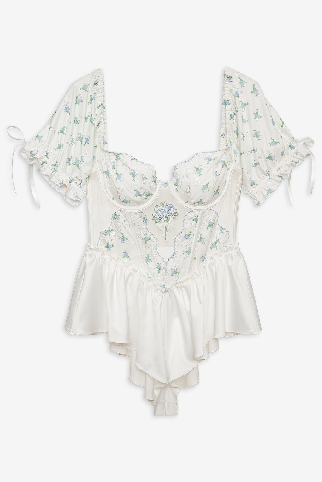 For Love and Lemons - Budding Blossom Sleep Romper - White