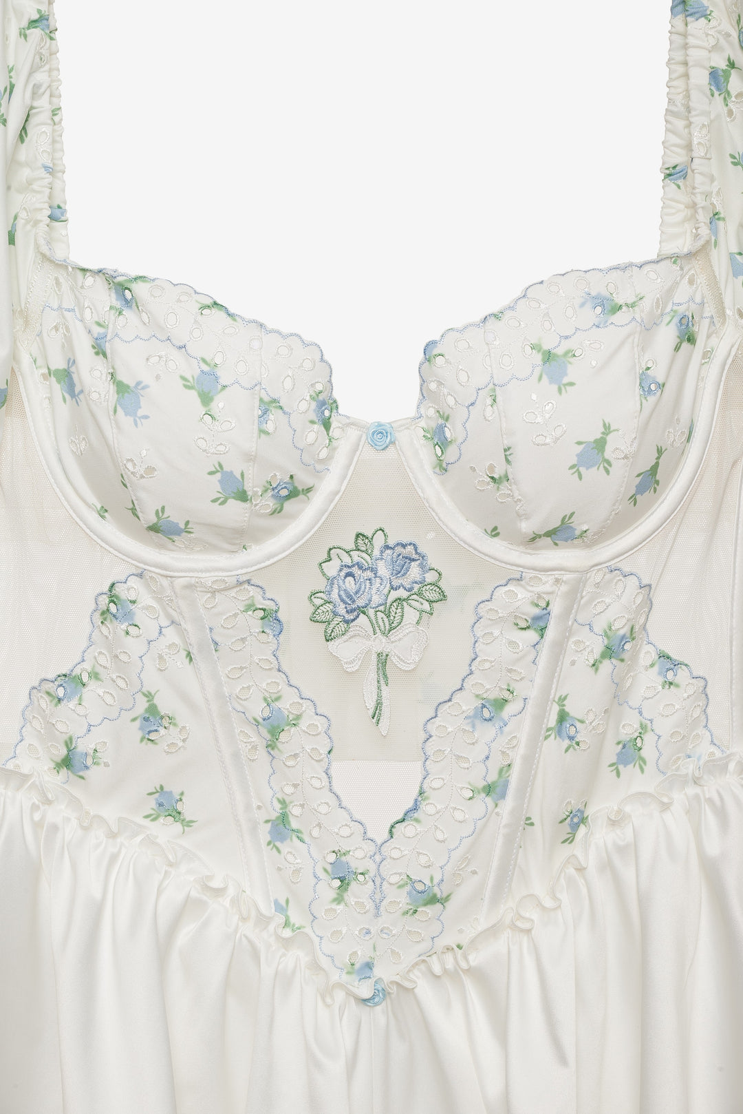 For Love and Lemons - Budding Blossom Sleep Romper - White