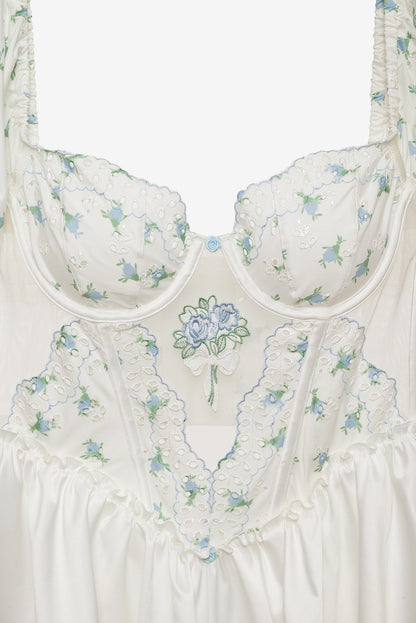 For Love and Lemons - Budding Blossom Sleep Romper - White