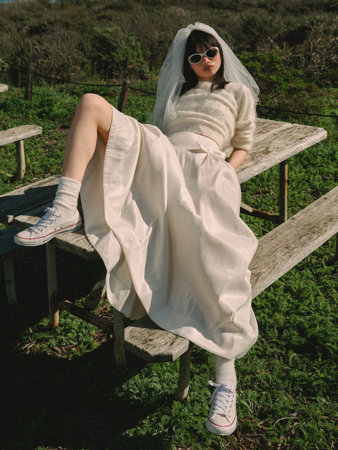 For Love and Lemons - Orsa Maxi Skirt - White