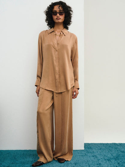 For Love and Lemons - Clarabell Wide-Leg Pant - CAMEL
