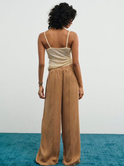For Love and Lemons - Clarabell Wide-Leg Pant - CAMEL
