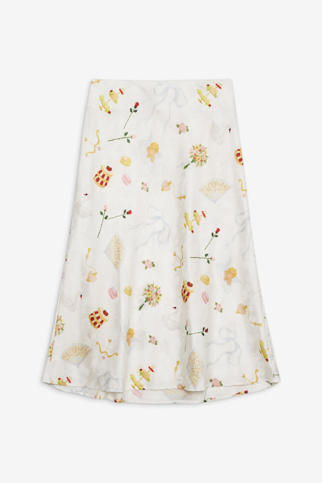 For Love and Lemons - Charlise Midi Skirt - White