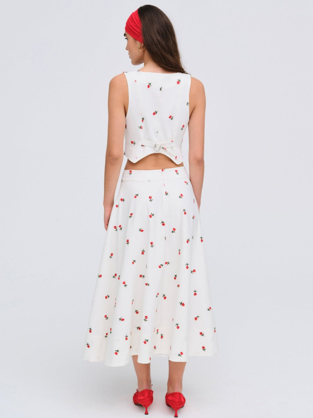 For Love and Lemons - Talia Midi Skirt - Cream