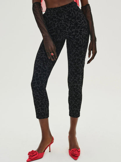 For Love and Lemons - Midnight Velvet Capri Pant - Black