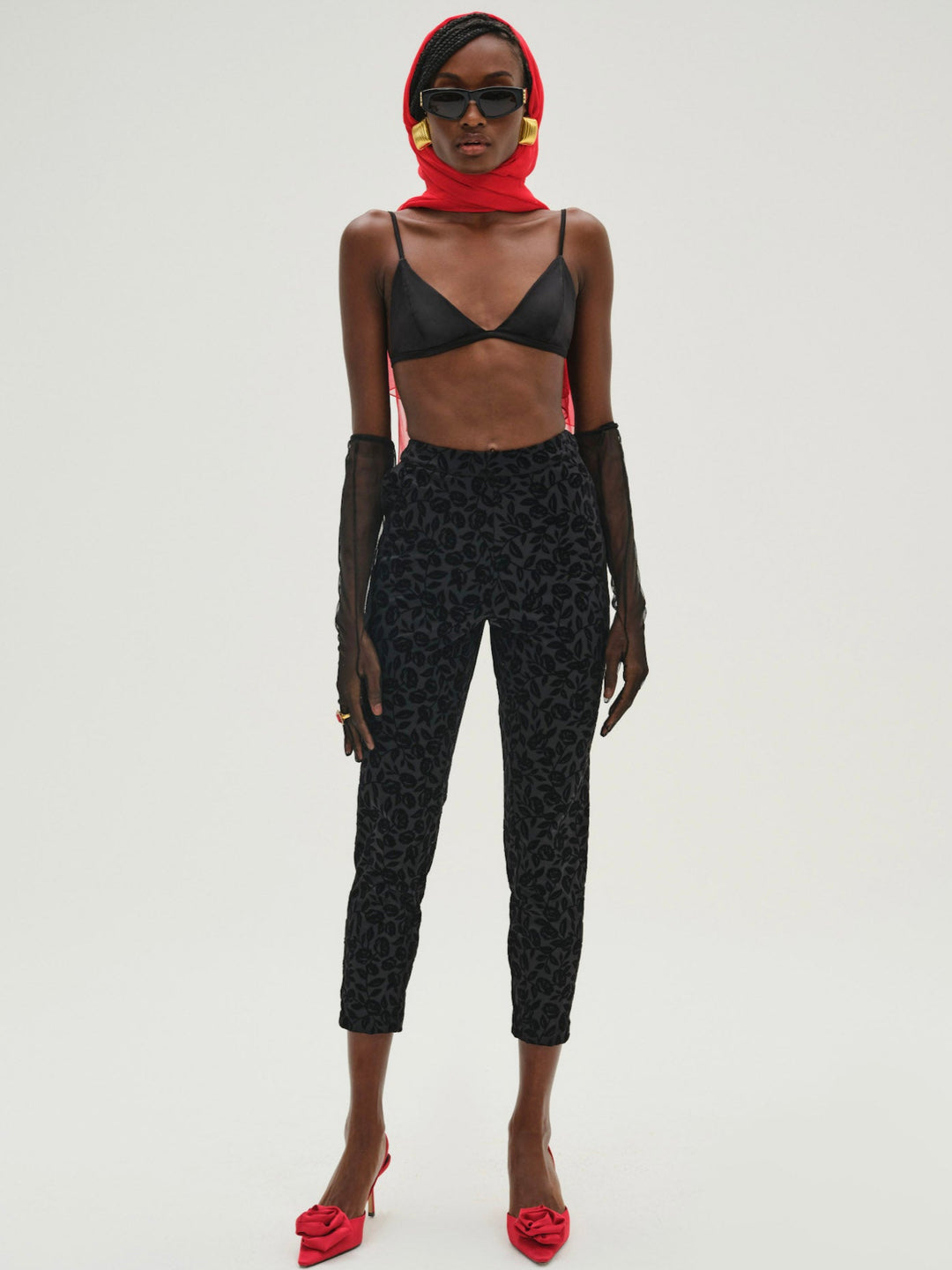 For Love and Lemons - Midnight Velvet Capri Pant - Black