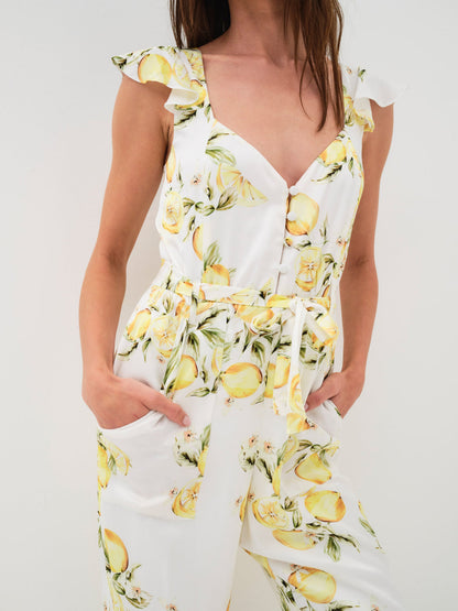For Love and Lemons - Limonada Jumpsuit - Yellow