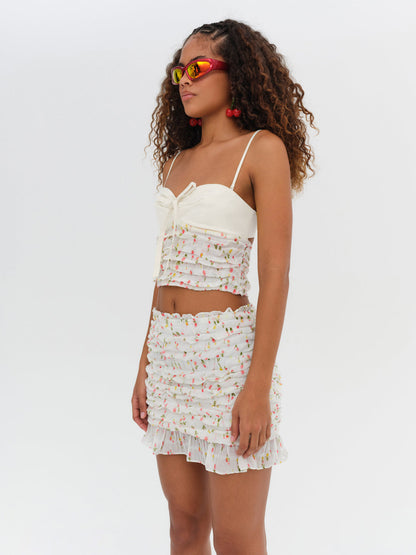 For Love and Lemons - Elodie Mini Skirt - Yellow