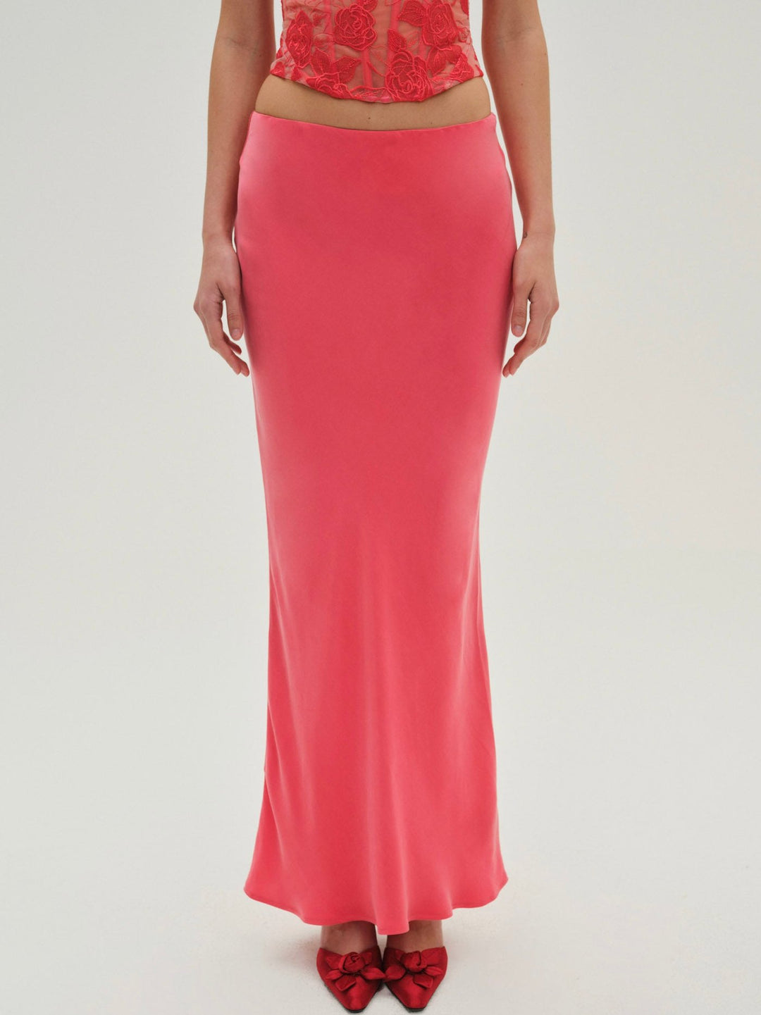 For Love and Lemons - Lena Maxi Skirt - Red