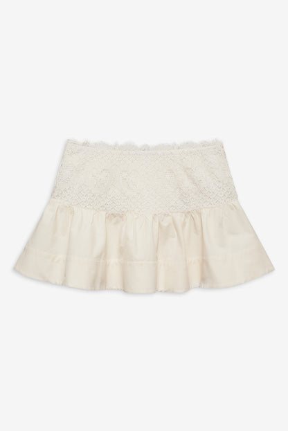 For Love and Lemons - Doily Lace Mini Skirt - Cream