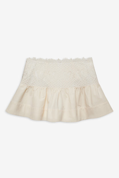 For Love and Lemons - Doily Lace Mini Skirt - Cream
