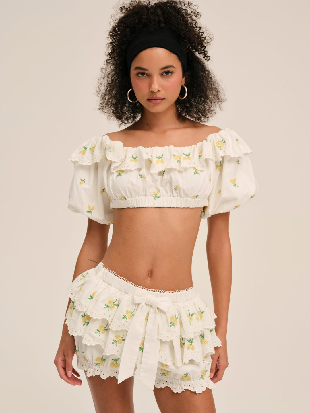 For Love and Lemons - Lemon Spritz Bloomer - White