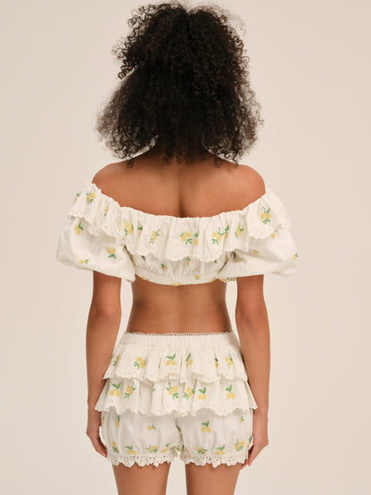 For Love and Lemons - Lemon Spritz Bloomer - White