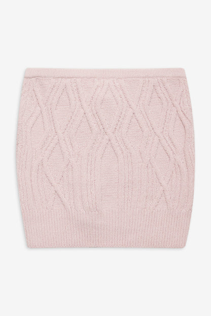 For Love and Lemons - Chenille Cable Knit Mini Skirt - Pink