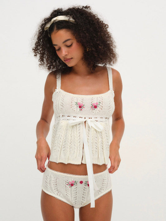 For Love and Lemons - Nathalie Cheeky Panty - White