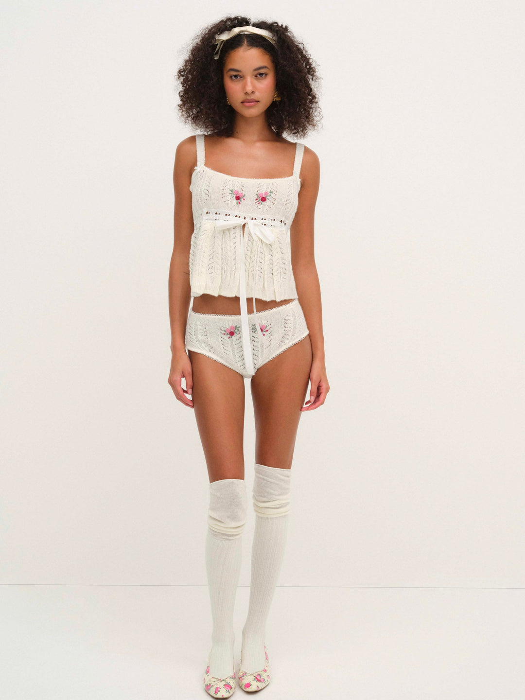For Love and Lemons - Nathalie Cheeky Panty - White