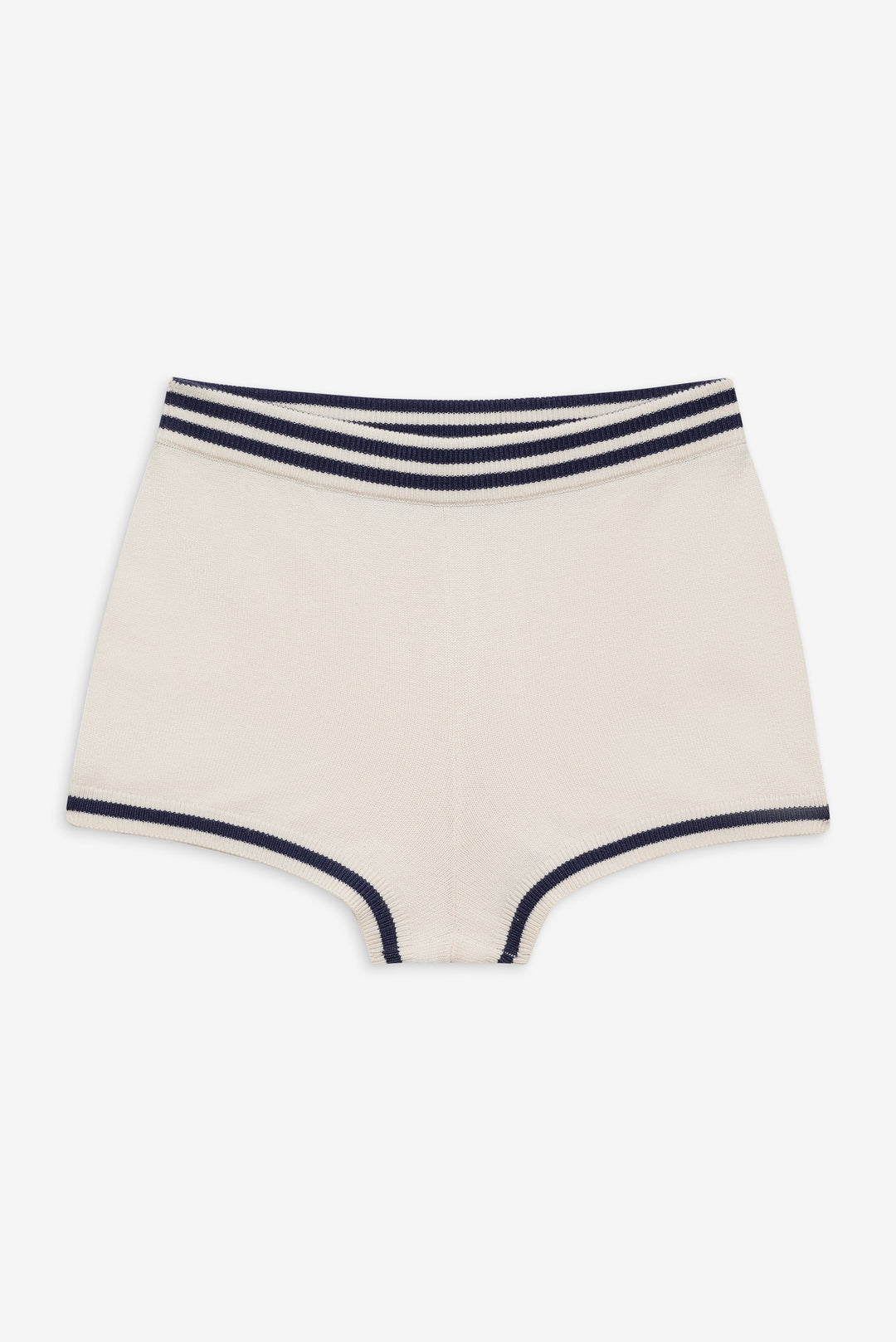 For Love and Lemons - Simona Pointelle Striped Short - Navy