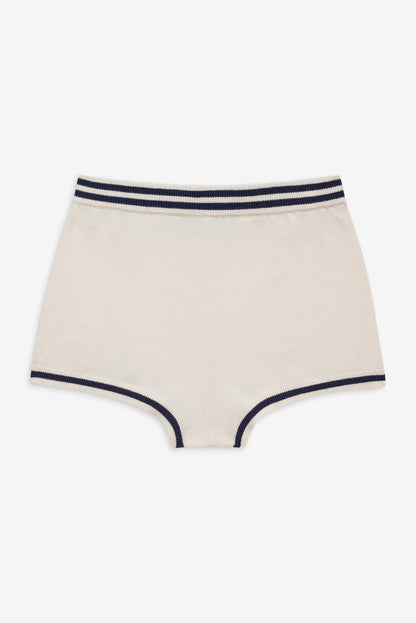 For Love and Lemons - Simona Pointelle Striped Short - Navy