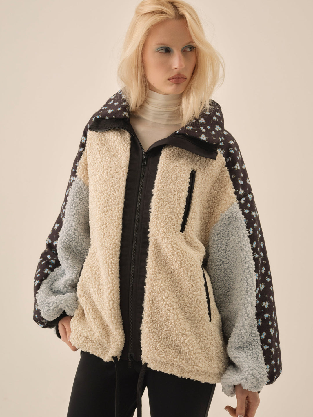 For Love and Lemons - Maisie Collared Jacket - Blue