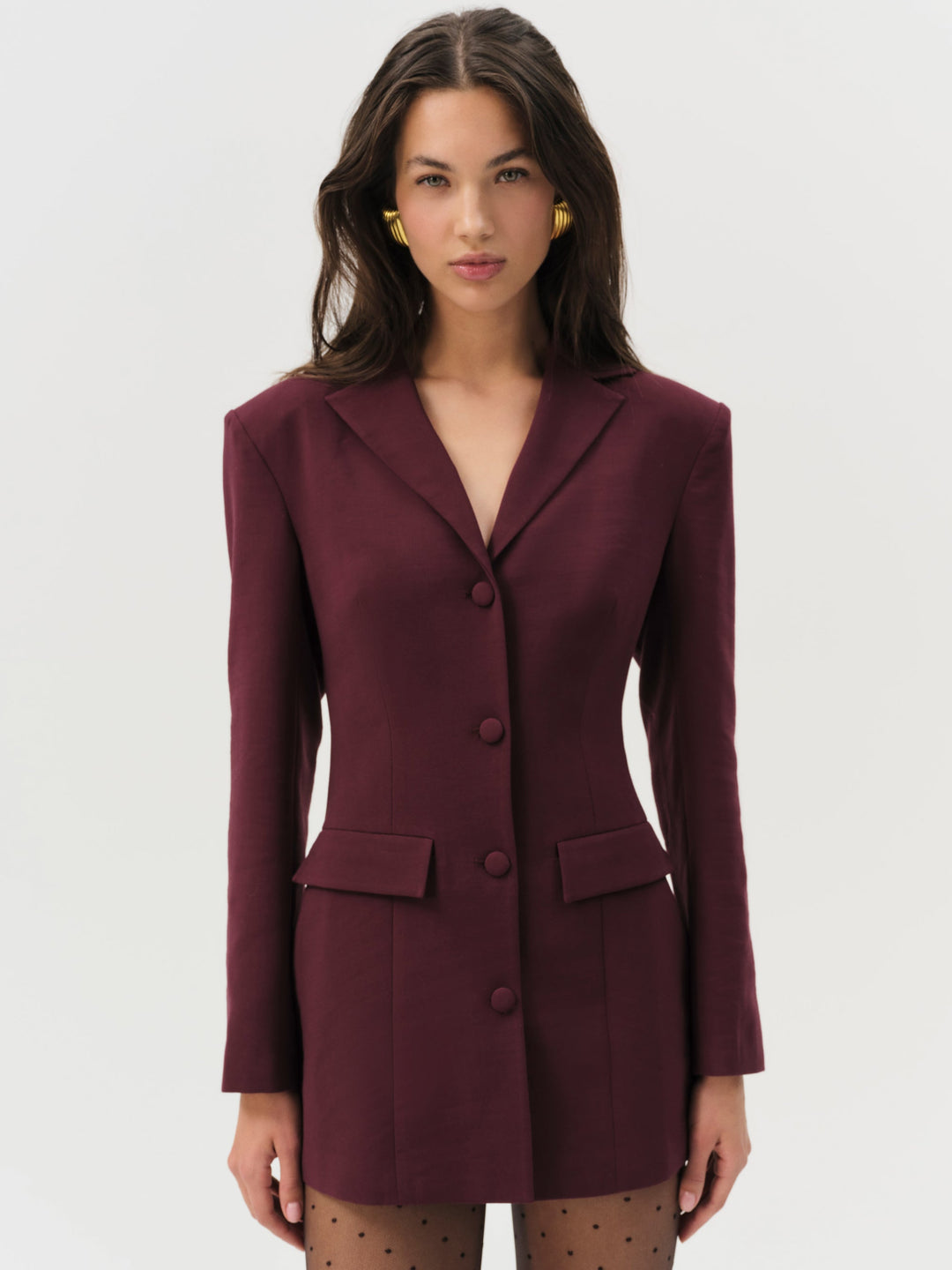 For Love and Lemons - Selena Blazer - Burgundy