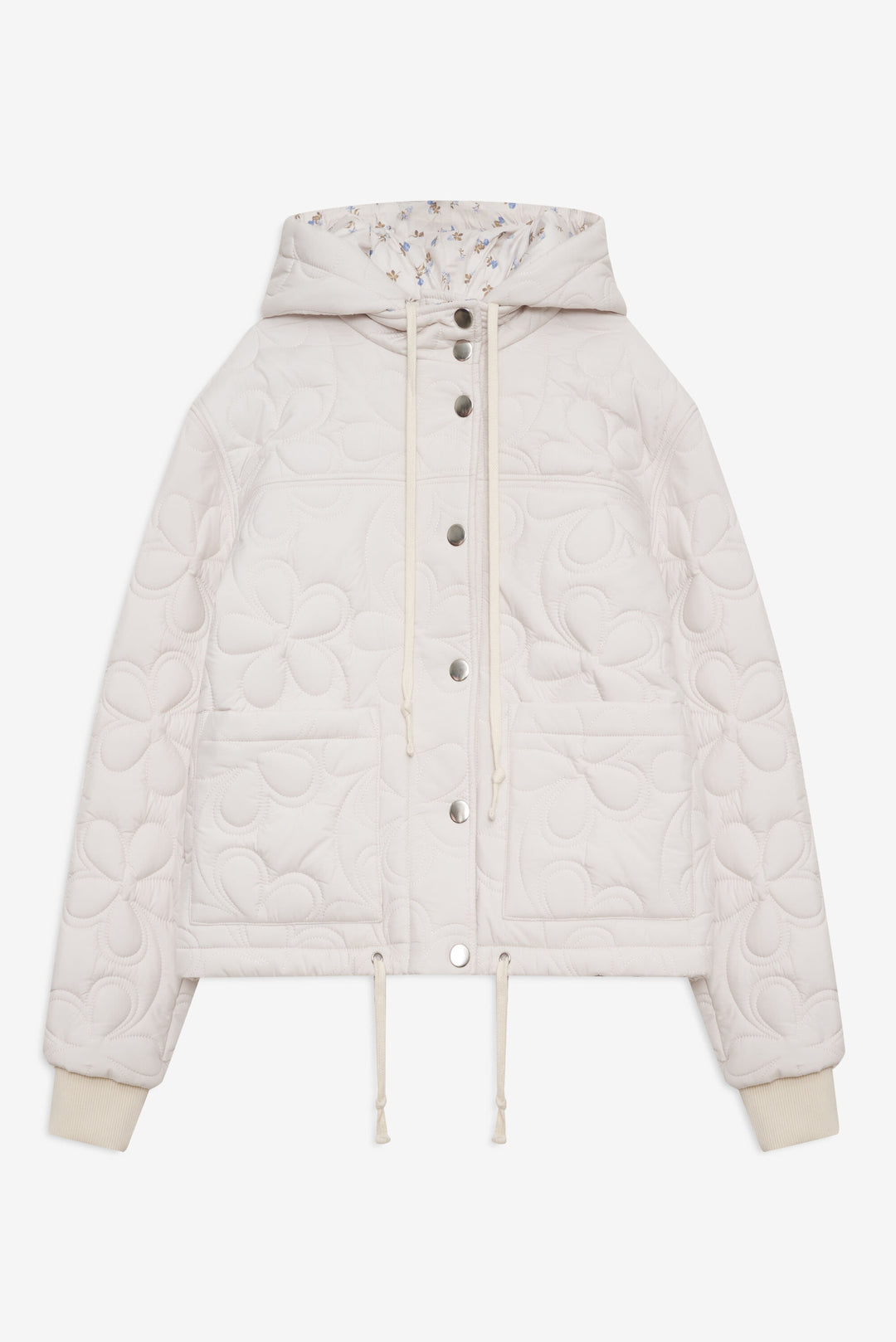For Love and Lemons - Isabel Quilted Puffer Jacket - Cream