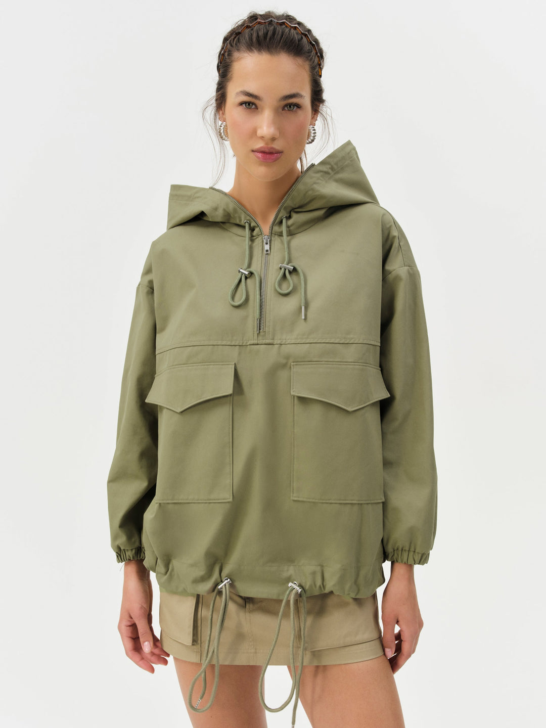 For Love and Lemons - Alessia Pullover Jacket - Green