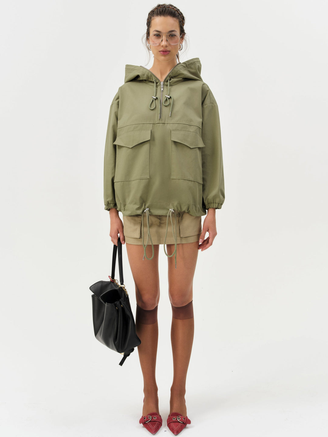 For Love and Lemons - Alessia Pullover Jacket - Green