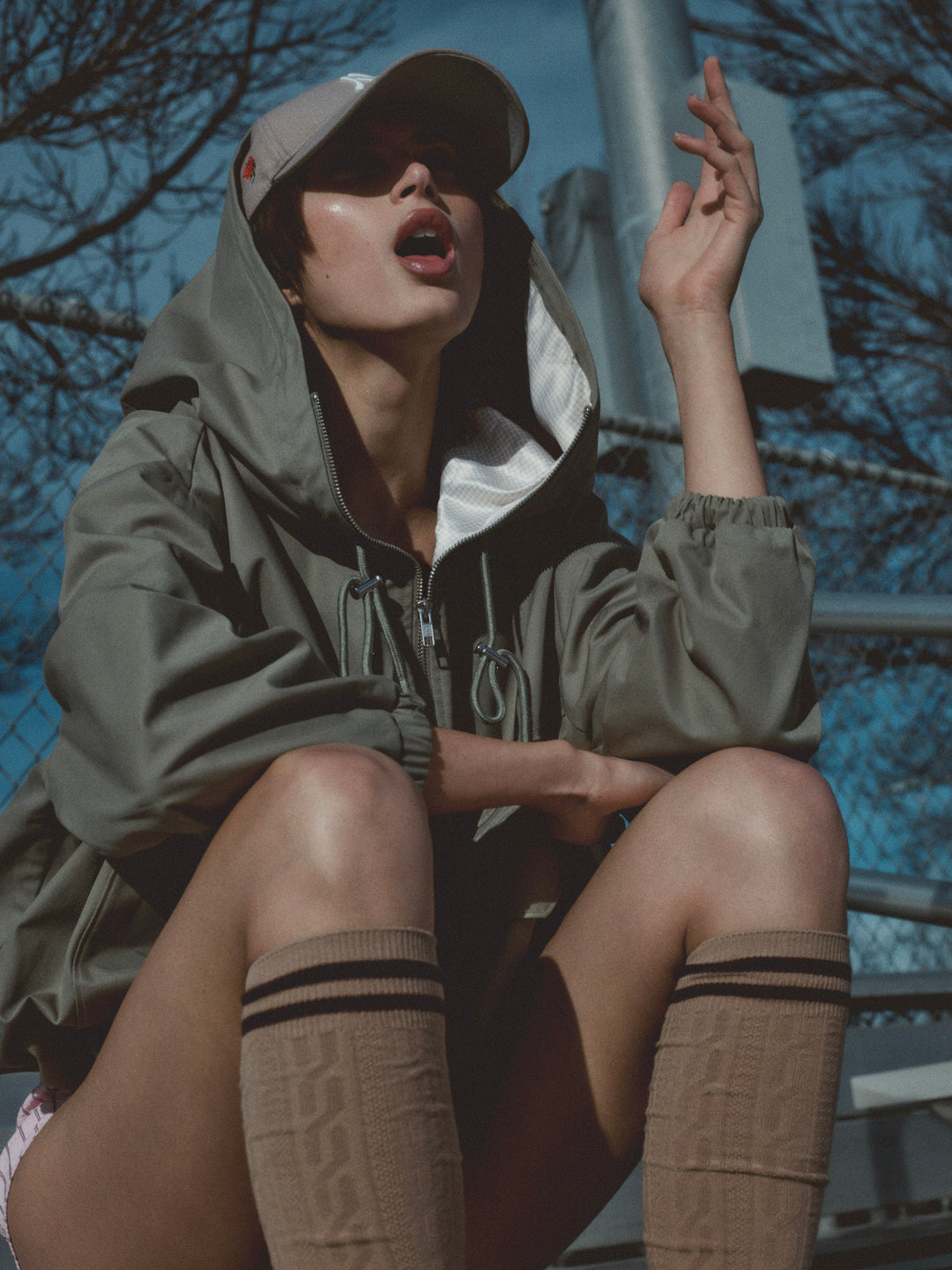 For Love and Lemons - Alessia Pullover Jacket - Green