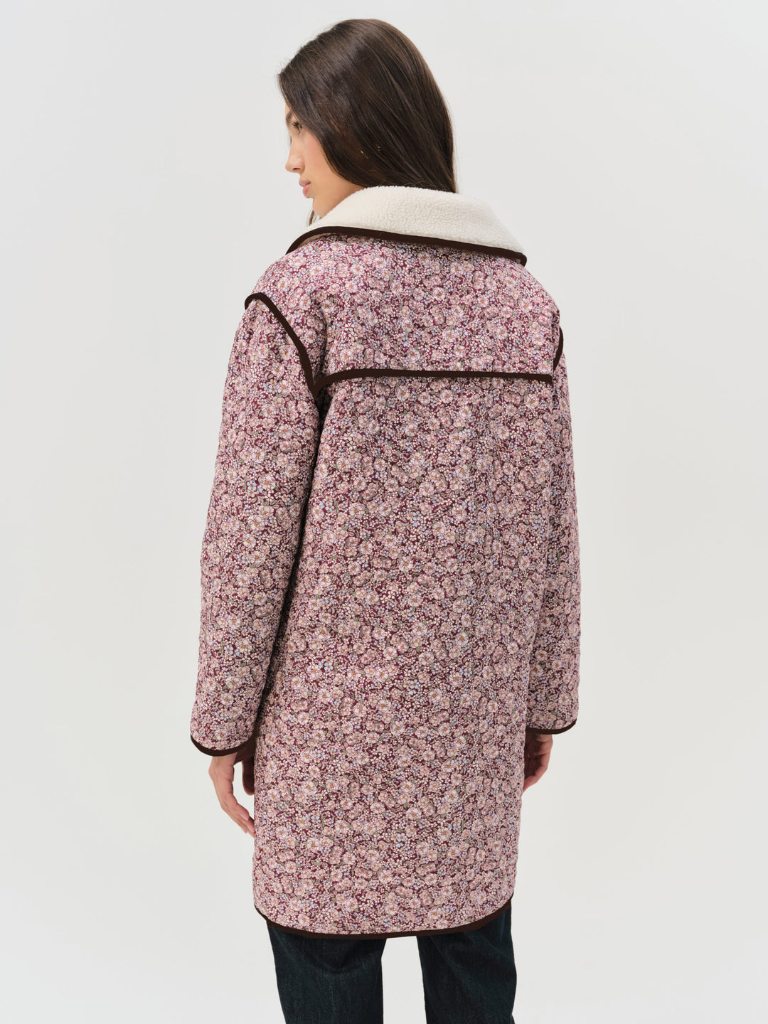 For Love and Lemons - Marlene Floral Chore Coat - Purple