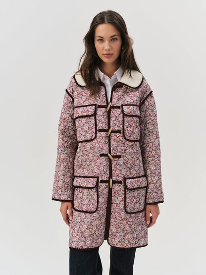For Love and Lemons - Marlene Floral Chore Coat - Purple
