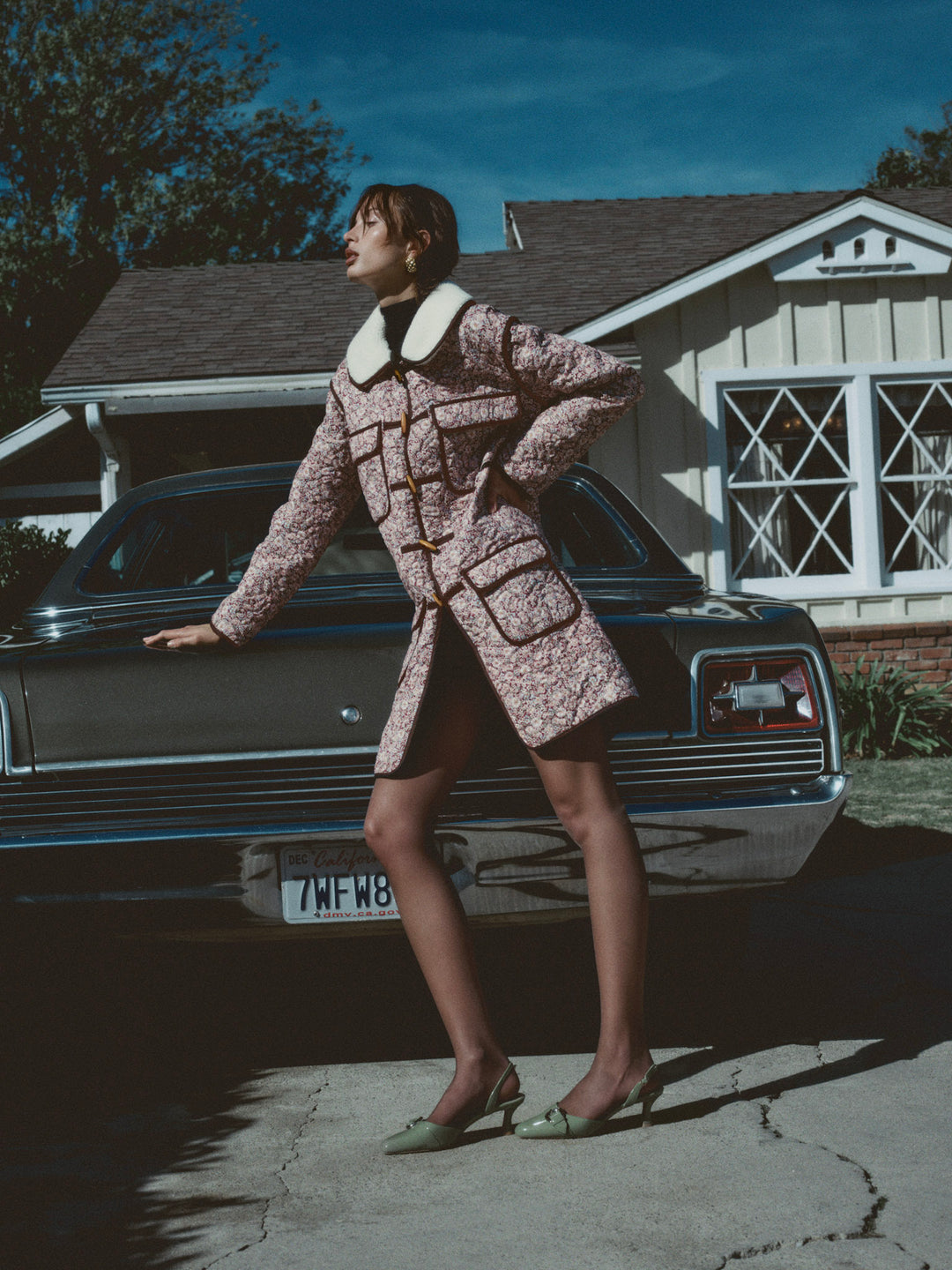 For Love and Lemons - Marlene Floral Chore Coat - Purple