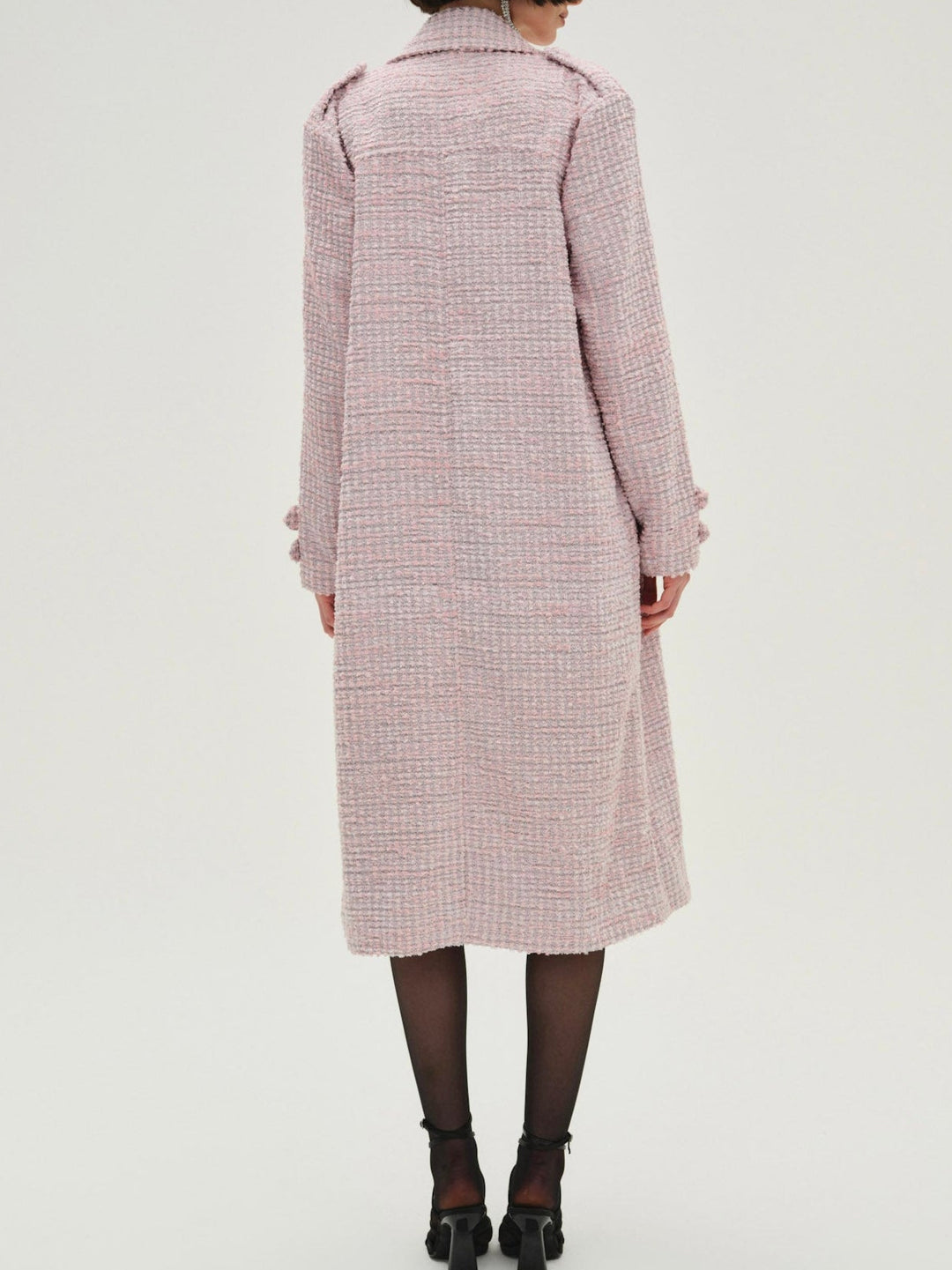 For Love and Lemons - Strawberry Cream Tweed Coat - Pink