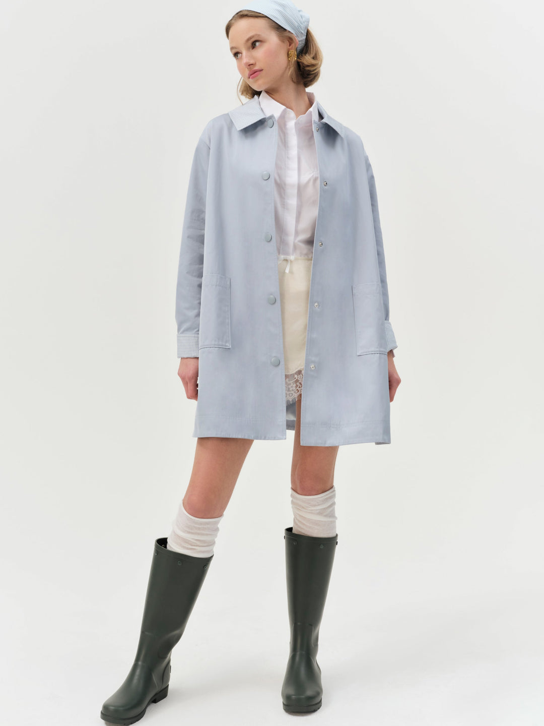 For Love and Lemons - Leslie Button-Up Jacket - Blue