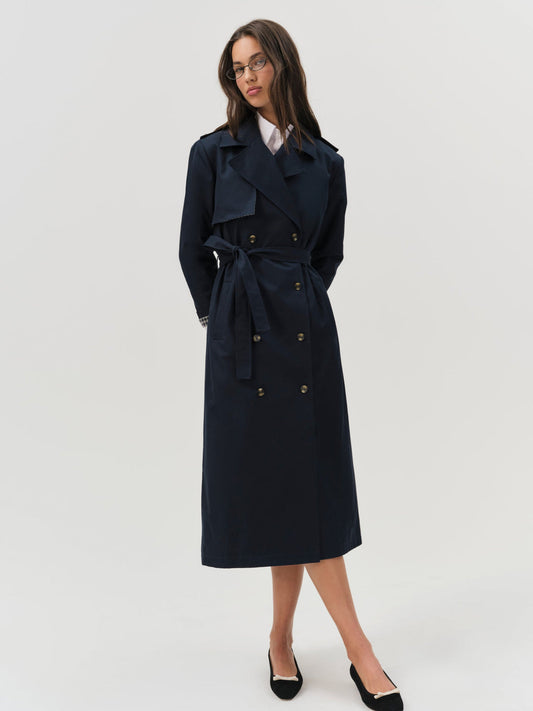 For Love and Lemons - Reese Trench Coat - Navy